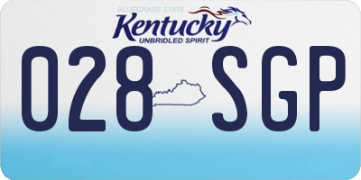 KY license plate 028SGP