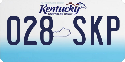 KY license plate 028SKP