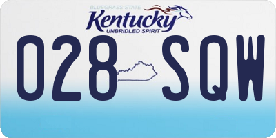 KY license plate 028SQW