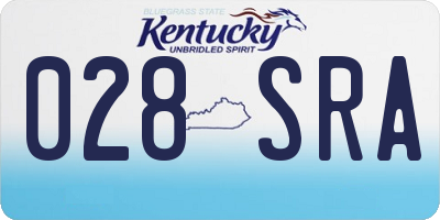 KY license plate 028SRA