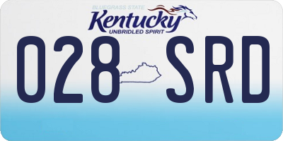 KY license plate 028SRD