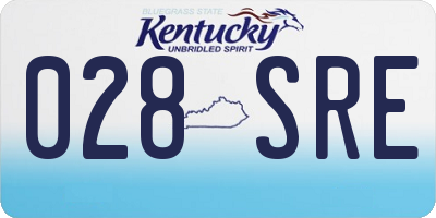 KY license plate 028SRE