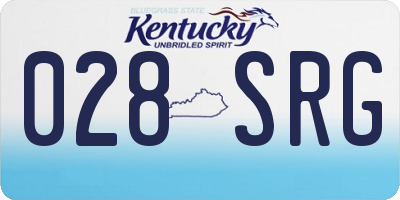 KY license plate 028SRG