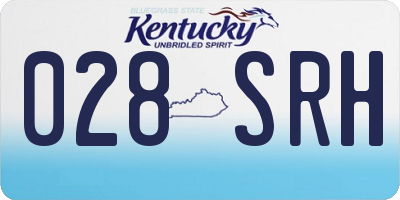 KY license plate 028SRH