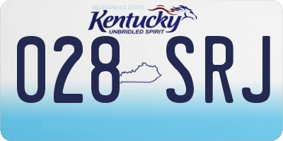 KY license plate 028SRJ