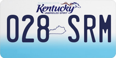 KY license plate 028SRM