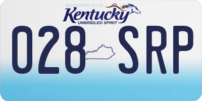 KY license plate 028SRP