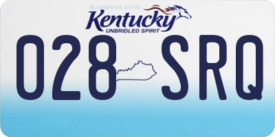 KY license plate 028SRQ