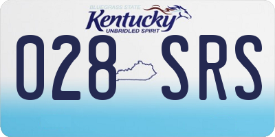 KY license plate 028SRS
