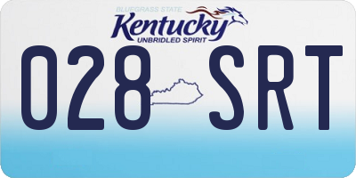 KY license plate 028SRT