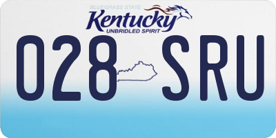 KY license plate 028SRU