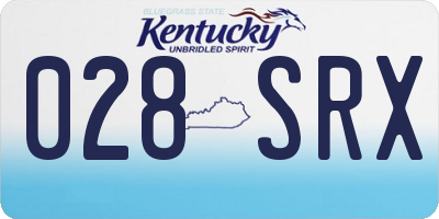 KY license plate 028SRX