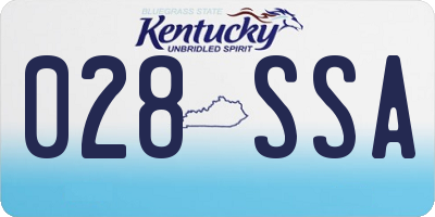 KY license plate 028SSA