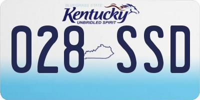 KY license plate 028SSD