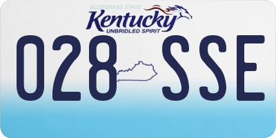 KY license plate 028SSE