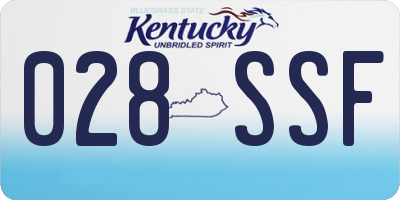 KY license plate 028SSF