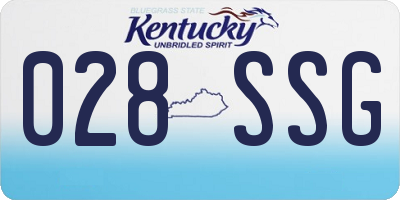 KY license plate 028SSG