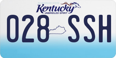 KY license plate 028SSH