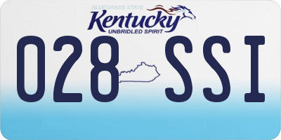 KY license plate 028SSI