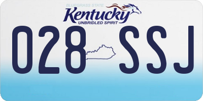 KY license plate 028SSJ