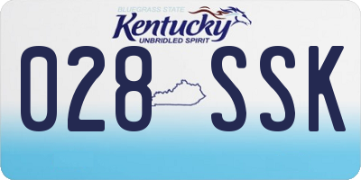 KY license plate 028SSK