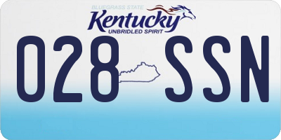 KY license plate 028SSN