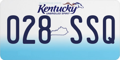 KY license plate 028SSQ