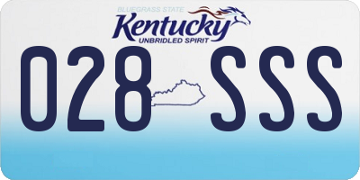 KY license plate 028SSS