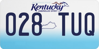 KY license plate 028TUQ
