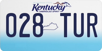 KY license plate 028TUR
