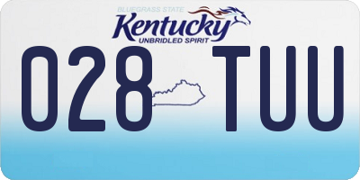 KY license plate 028TUU