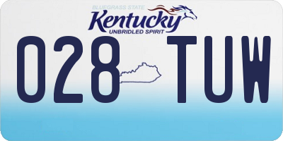 KY license plate 028TUW