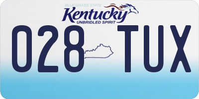 KY license plate 028TUX