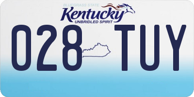 KY license plate 028TUY