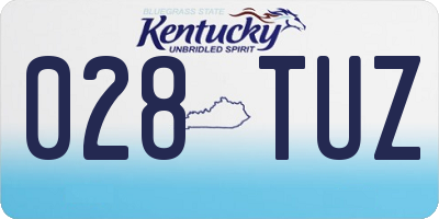 KY license plate 028TUZ