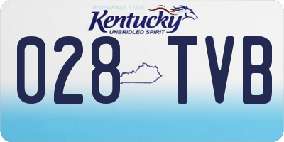 KY license plate 028TVB
