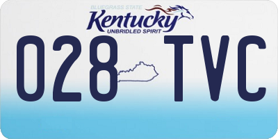 KY license plate 028TVC