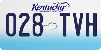 KY license plate 028TVH