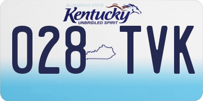 KY license plate 028TVK