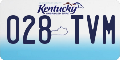 KY license plate 028TVM