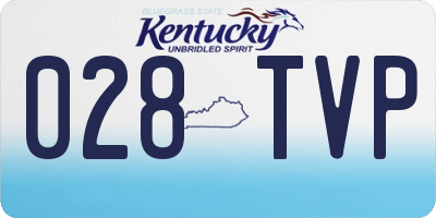 KY license plate 028TVP