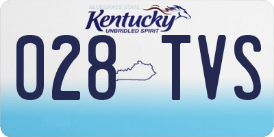 KY license plate 028TVS