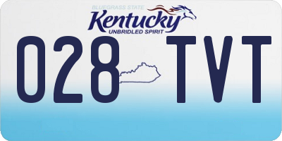 KY license plate 028TVT