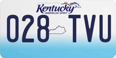 KY license plate 028TVU