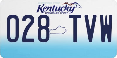 KY license plate 028TVW