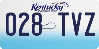KY license plate 028TVZ