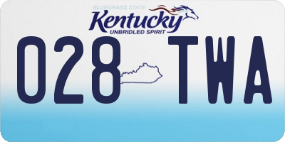 KY license plate 028TWA