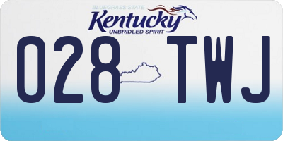 KY license plate 028TWJ