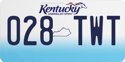 KY license plate 028TWT