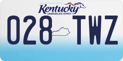 KY license plate 028TWZ